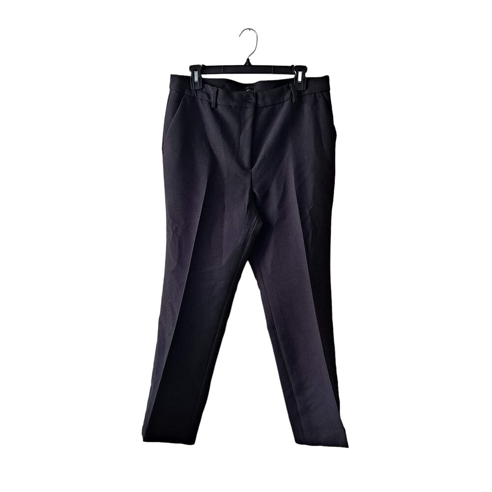 Talbots Petite Womens Black Raleigh Plain Front Pants - Size 12P